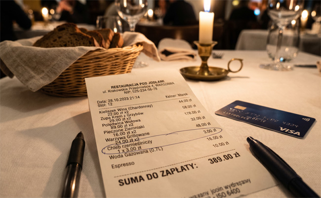 Rachunek w restauracji