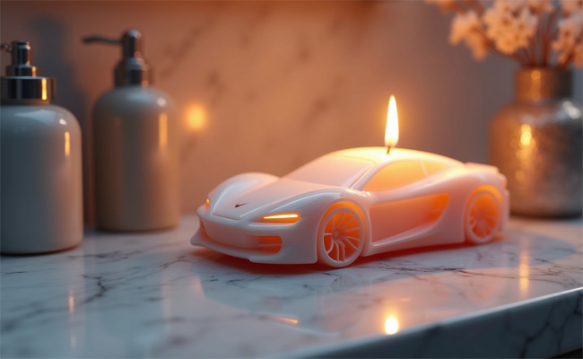 Świeczka w kształcie samochodu