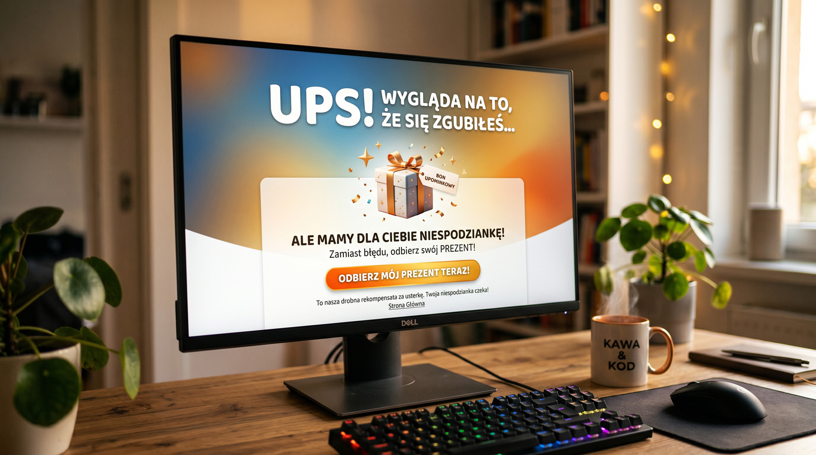 Ekran komputera z błędem