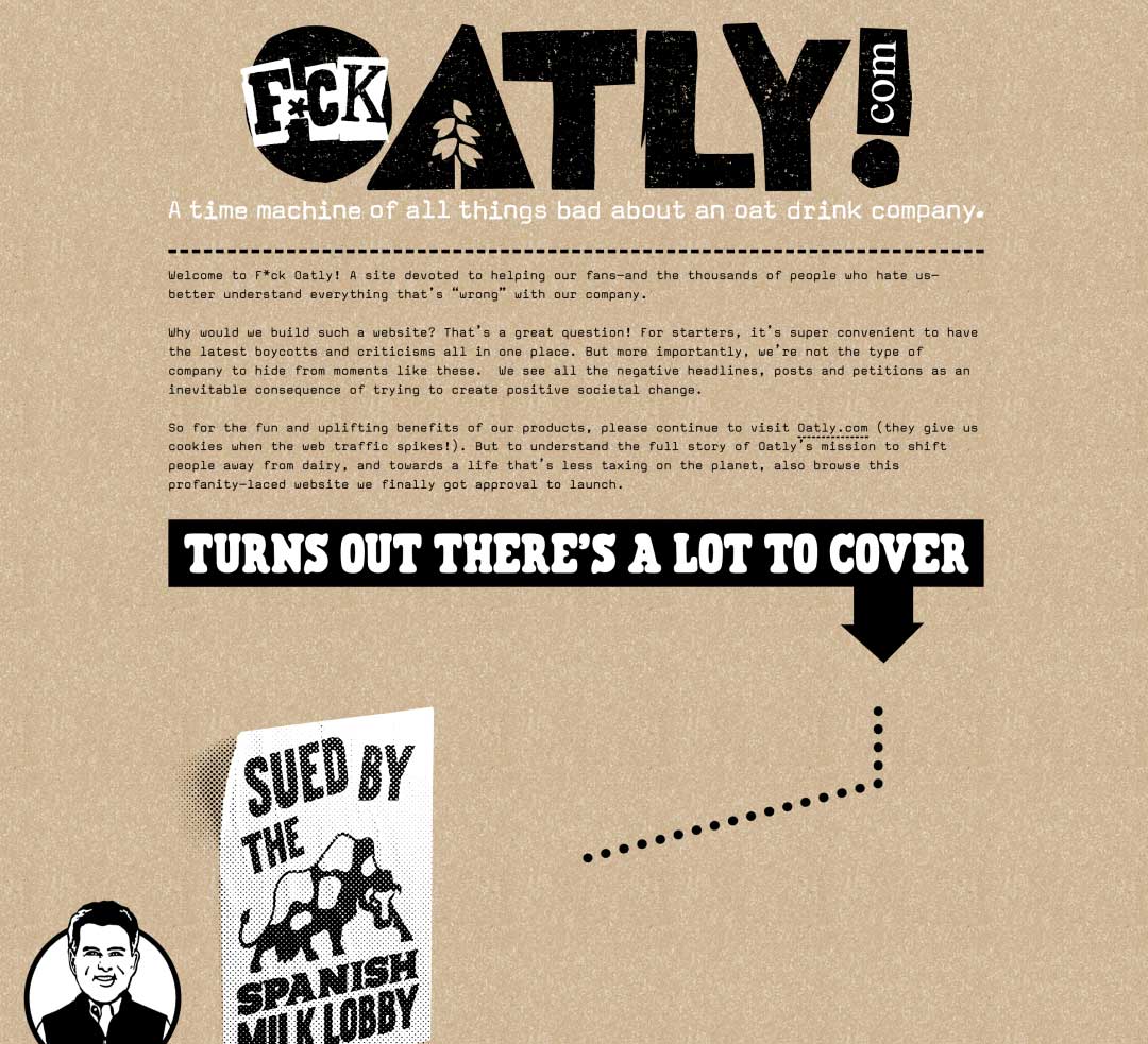 Oatly - strona internetowa