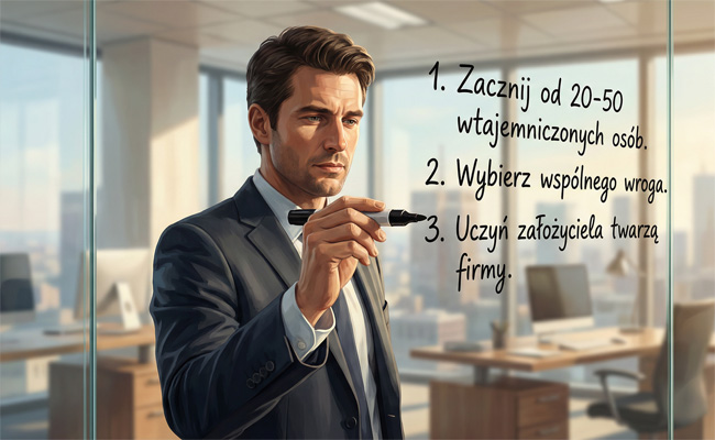 Biznesman i plan marketingowy